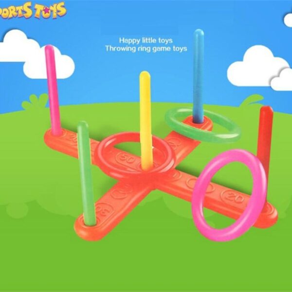 NEW Hoop Ring Toss Plastic Ring Toss Quoits Garden Game Pool Toy Outdoor Fun Set 2017 5