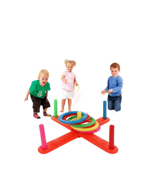 NEW Hoop Ring Toss Plastic Ring Toss Quoits Garden Game Pool Toy Outdoor Fun Set 2017 6