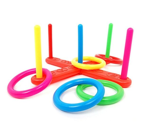 NEW Hoop Ring Toss Plastic Ring Toss Quoits Garden Game Pool Toy Outdoor Fun Set