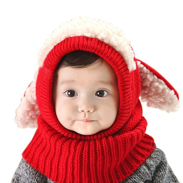 NIBESSER Kids Winter Hats Girls Boys Children Crochet Warm Caps Scarf Set Kids Baby Bonnet