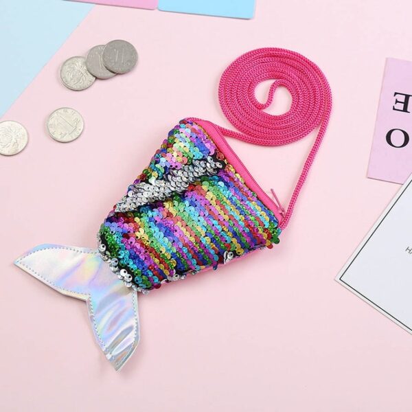 OSWEGO Sequins Bag Coin Purse For Girls Mermaid Tail Women Coin Purse Earphone Kids Zipper Purse 4.jpg 640x640 4