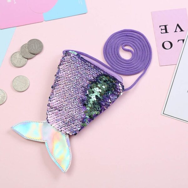 OSWEGO Sequins Bag Coin Purse For Girls Mermaid Tail Women Coin Purse Earphone Kids Zipper Purse 6.jpg 640x640 6