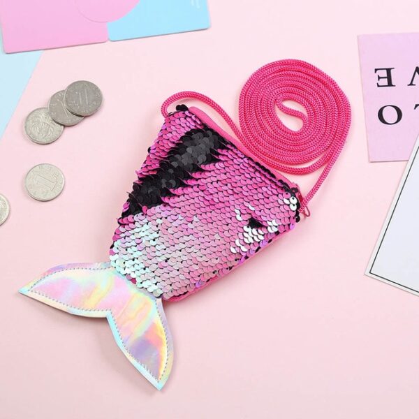 OSWEGO Sequins Bag Coin Purse For Girls Mermaid Tail Women Coin Purse Earphone Kids Zipper Purse 7.jpg 640x640 7