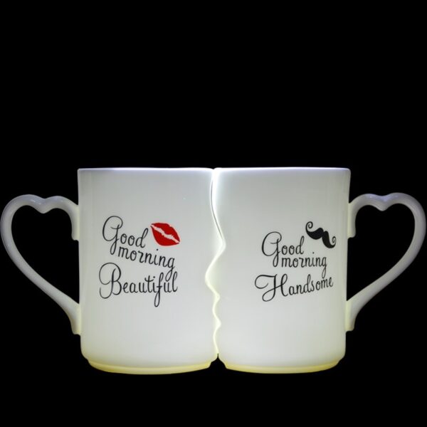 I-OUSSIRRO 2Pcs Setha I-Couple Cup Ceramic Kiss Mug Isipho Sosuku Lokuzalwa Lomshado Losuku Lwezithandani L2105 3