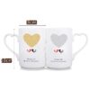 2Pcs/Set Ceramic Couple Kiss Mug