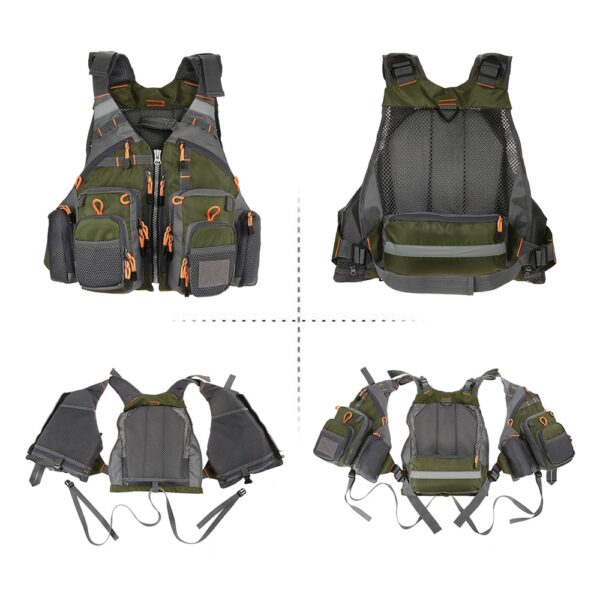 Outdoor Sport Fishing Life Vest Men Breathable Swimming Life Jacket Safety Waistcoat Survival Utility Vest Colete 3