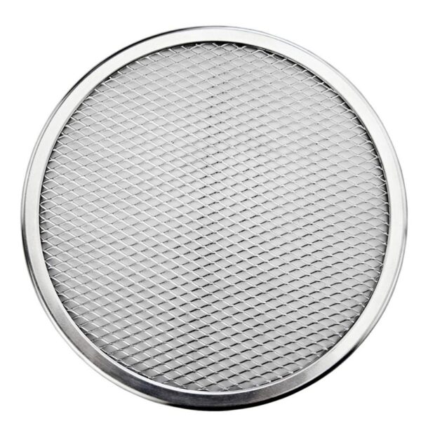 Pizza Tray Mesh Seamless Aluminum Pancake Pizza Screen Baking Tray Metal Net Bakeware Kitchen Baking Tools 1