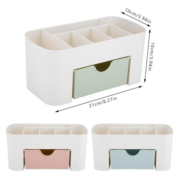 Plastic Storage Box Makeup Organizer Case Drawers Cosmetic Display Storage Organizer Office Sundries Make Up Container 1
