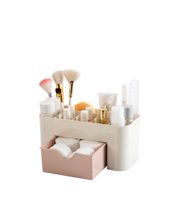 Scatola di immagazzinaggio in plastica Organizer per trucco Cassetti per cosmetici Espositore per cosmetici Organizzatore di immagazzinaggio Articoli vari per ufficio Contenitore per trucco 6