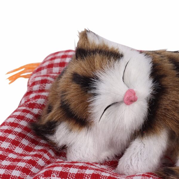 Plush Toys Lovely Simulation Doll Plush Animal Cats Sleeping Toy Real Life Plush with Sound Toy 4
