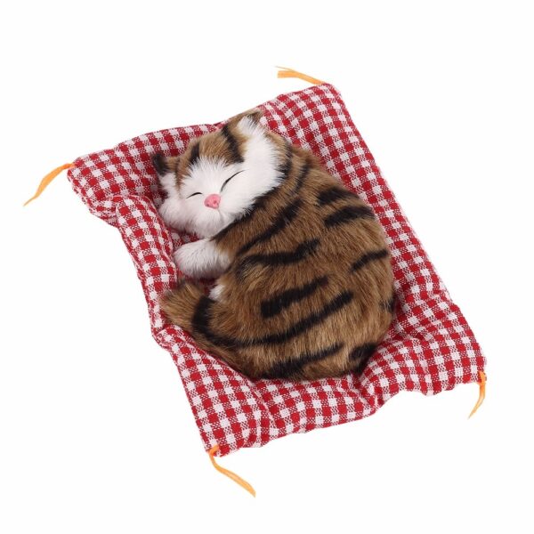 Plush Toys Lovely Simulation Doll Plush Animal Cats Sleeping Dulaan Tinuod nga Kinabuhi Plush with Sound Toy 5