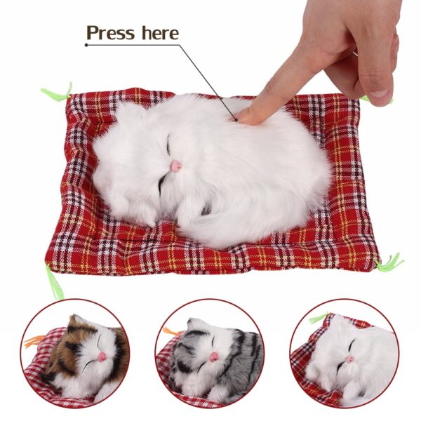 Plush Toys Lovely Simulation Doll Plush Animal Cats Sleeping Toy Real Life Plush with Sound Toy