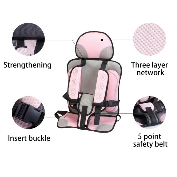 Asiento seguro para bebés portátil Asiento de seguridad para bebés Asiento para bebés Silla para bebés Asientos para automóviles para niños Versión actualizada Engrosamiento 3