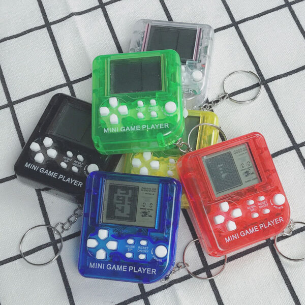 Portable Mini Tetris Game Console Keychain LCD Handheld Game Players Children Educational Electronic Toys Anti stress 1