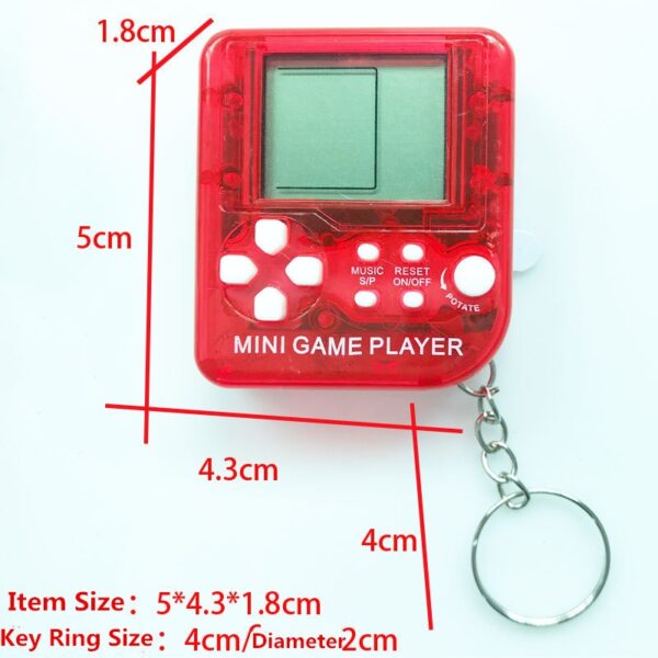 Portable Mini Tetris Game Console Keychain LCD Handheld Game Players Children Educational Electronic Toys Anti stress 2