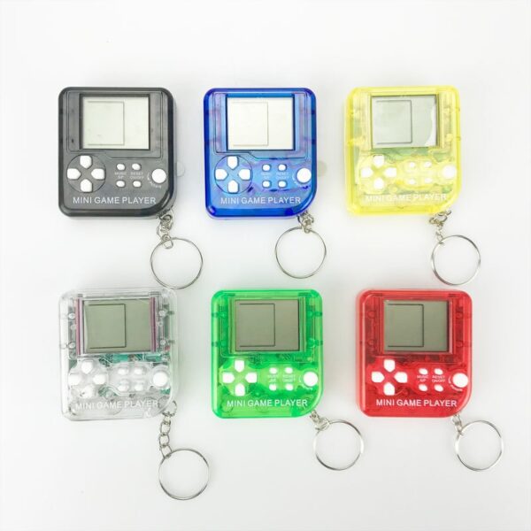 Portable Mini Tetris Game Console Keychain LCD Handheld Game Players Children Educational Electronic Toys Anti stress 5