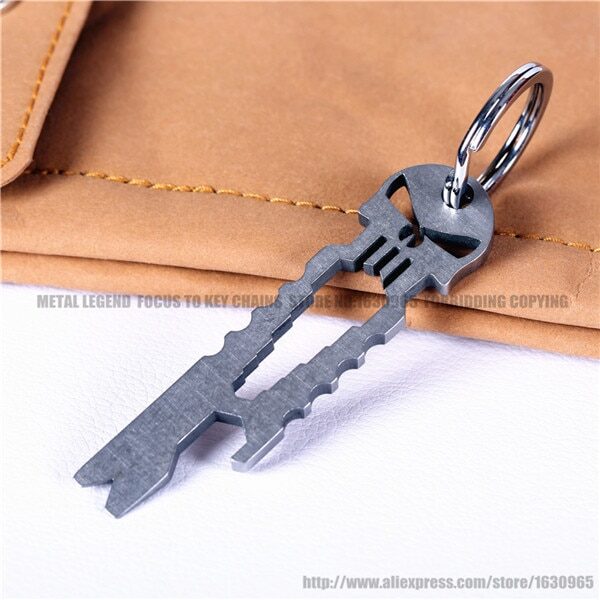 QOONG Punisher EDC Multi Function Tool Keychain with Wrench Crowbar Screwdriver Bottle Opener Skeleton Key Chain 3.jpg 640x640 3