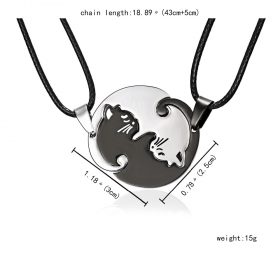 Yin & Yang Cat Necklace - image 2