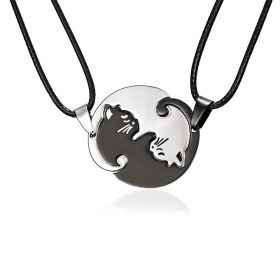 Yin & Yang Cat Necklace - image 1