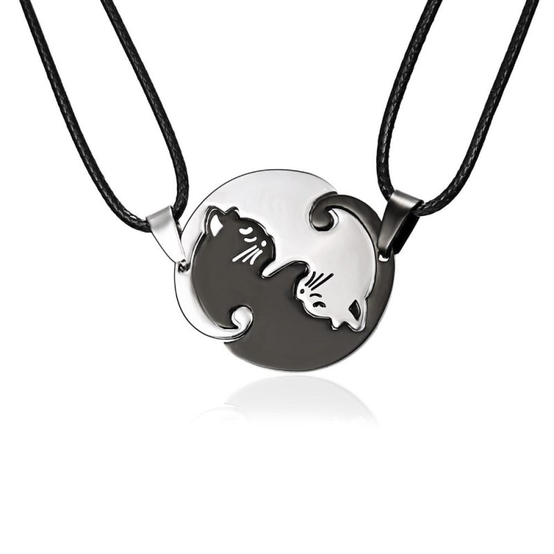 Yin & Yang Cat Necklace