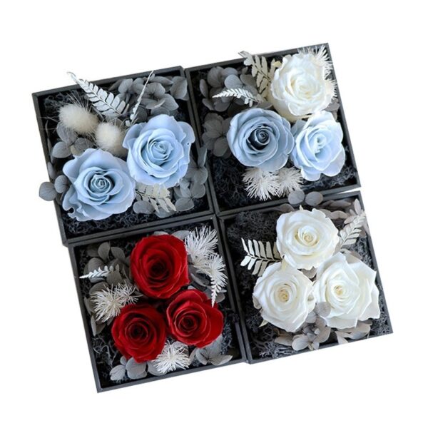 Rose Preserved Flower For Jewelry Box Wedding Souvenir Valentines Day Gift Letsatsi la tsoalo la Valentine Beautiful 5