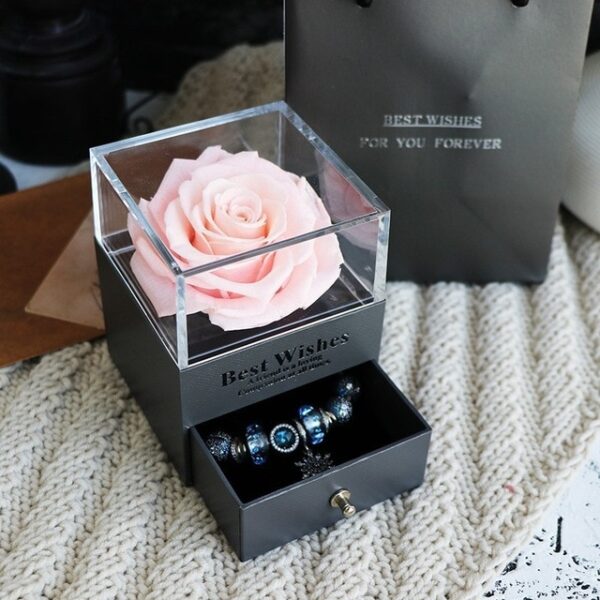 Rose Preserved Flower For Jewelry Box Wedding Souvenir Valentines Day Gift Valentine s Day Birthday