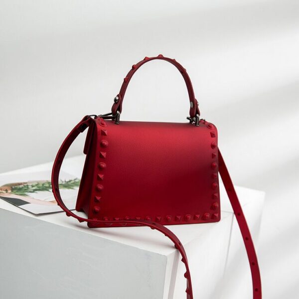 SUNNY BEACH Brand Luxury Rivets Handbags Women Bag Matte Jelly Stud Bag Tote Bag Designer Purse 1
