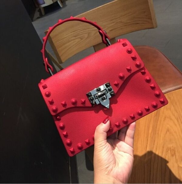SUNNY BEACH Brand Luxury Rivets Handbags Women Bag Matte Jelly Stud Bag Tote Bag Designer