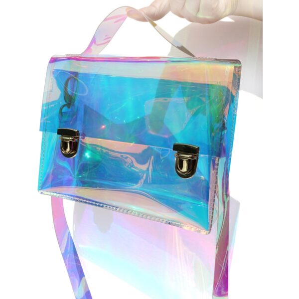 SUNNY BEACH Famous Brand PVC Clear women Bag Fashion Transparent Hologram Laser Tote Bag Women Holographic 1