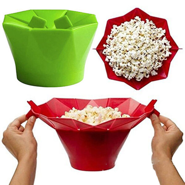 Silicone Microwave Popcorn Maker Popcorn Popper Homemade Delicious Popcorn Bowl Baking Tools