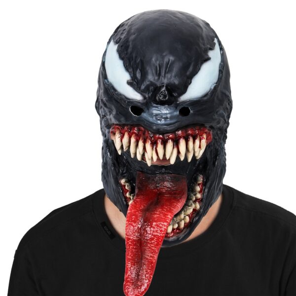 Spider Man The Venom Mask Cosplay Dearg Dubh SpiderMan Edward Brock Mascanna LaTeX Venom Dark Superom 1 1