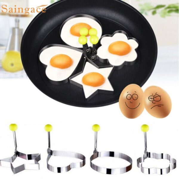 Stainless Steel Fried Egg Shaper Pancake Mould Mold Mga Himan sa Pagluto sa Kusina 2