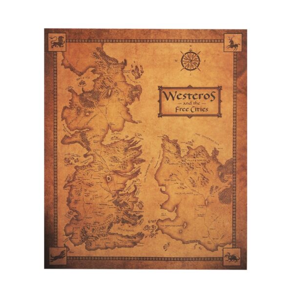 TIE LER Game of Thrones Westeros Map Retro Kraft Paper Poster Interior Bar Cafe Decorative Painting 1
