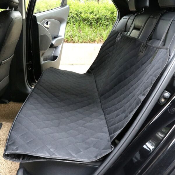 TIROL Luxury Black Waterproof Nonslip Backing Car Pet Seat Cover Hammock Convertible for Cars Trucks and 1