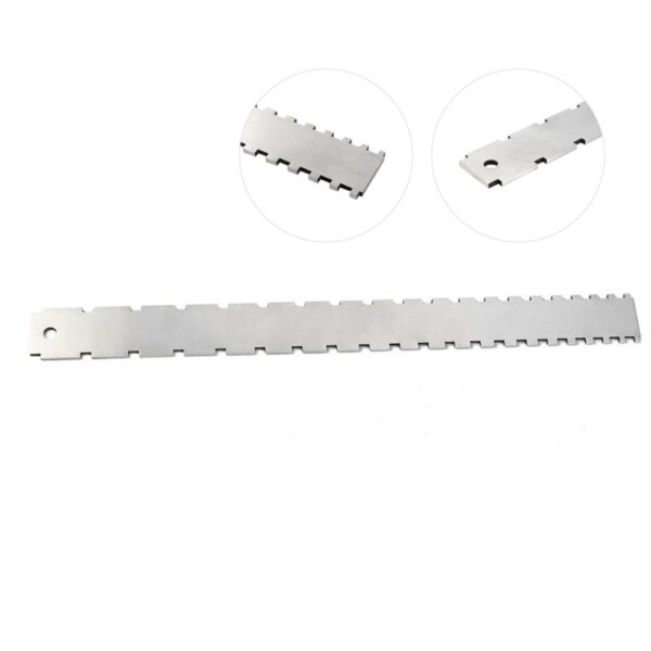 TSAI Stainless Steel Guitar Straight Edge Measure Tool For Electric Guitars Neck Notched Fretboard and Frets 5