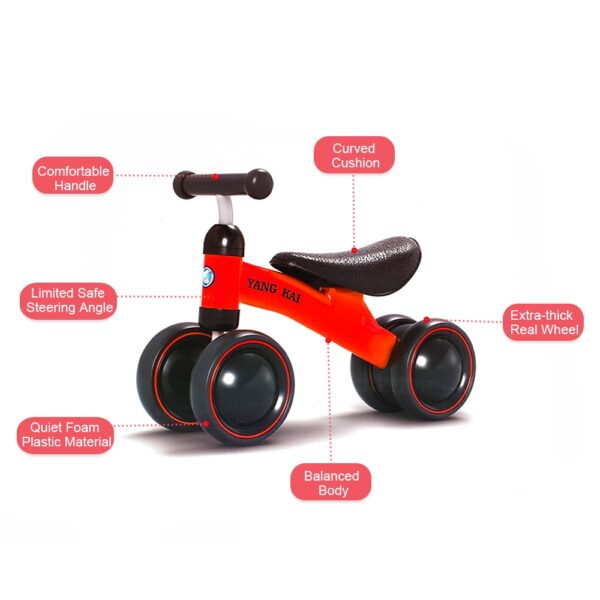 Tricycle Kids 3 Wheels Balance Bike Infant 1 3years Scooter Baby Walker Bikes No Foot Pedal 5