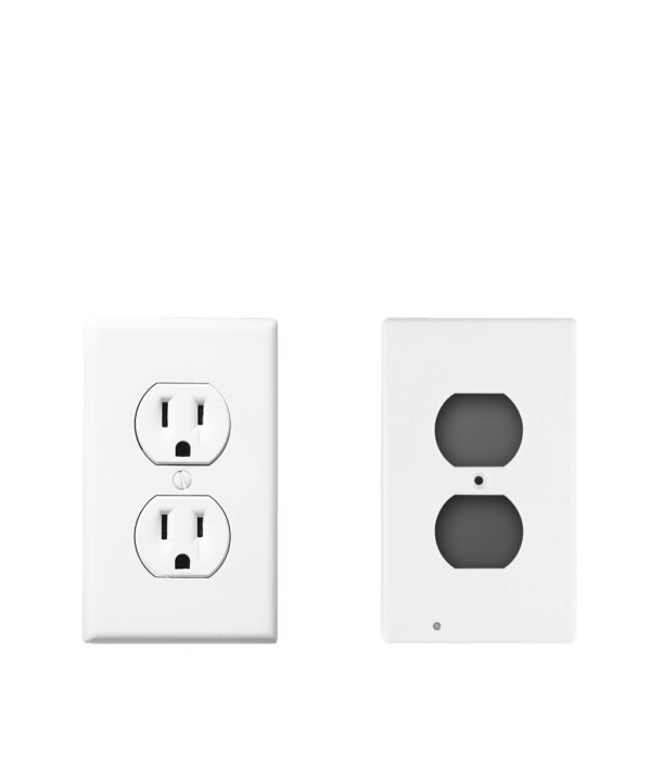 Wall Outlet Cover Plate with LED Lights Safty Light Sensor Plug Coverplate Socket Switch Cover Stickers 2 1