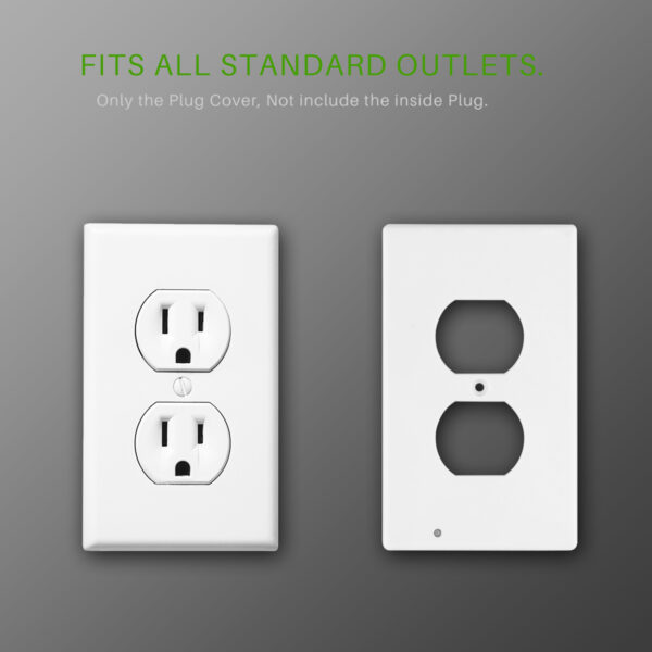 Wall Outlet Cover Plate with LED Lights Safty Light Sensor Plug Coverplate Socket Switch Cover Stickers 2