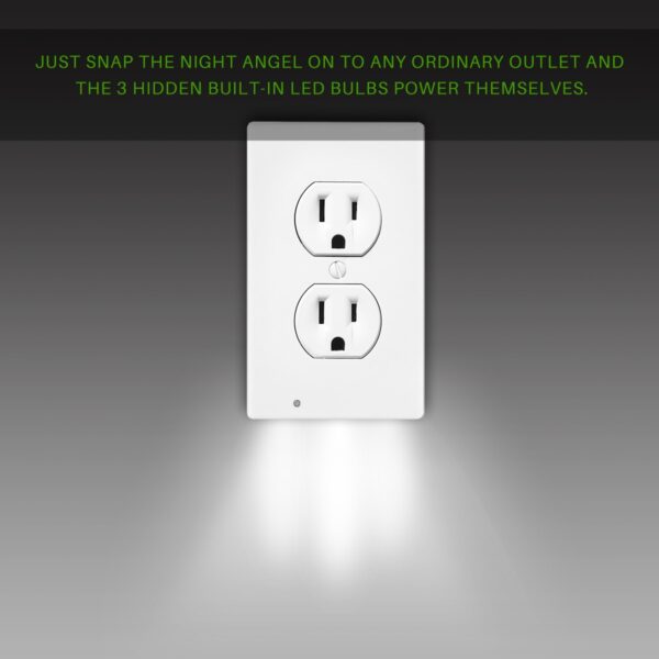 Wall Outlet Cover Plate with LED Lights Safty Light Sensor Plug Coverplate Socket Switch Cover Stickers