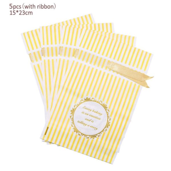 Wedding Favors Cute Bow Tie Stripe Cookie Candy Gift Bags alang sa Candy Biscuits Snack Baking Package 11..jpg 640x640 11