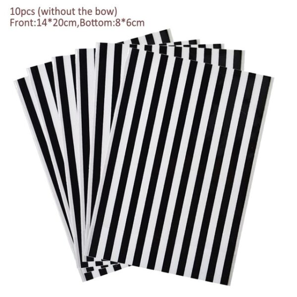 Wedding Favors Cute Bow Tie Stripe Cookie Candy Gift Bags alang sa Candy Biscuits Snack Baking Package 3..jpg 640x640 3