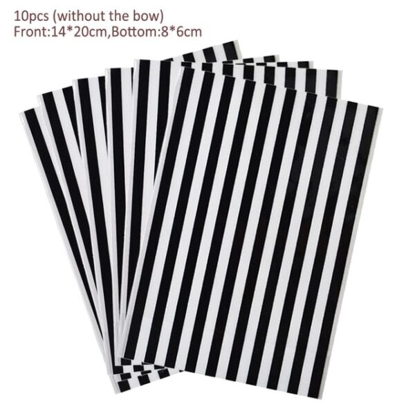 Mga Pabor sa Kasal Cute nga Bow Tie Stripe Cookie Candy Gift Bags para sa Candy Biscuits Snack Baking Package 3.jpg 640x640 3