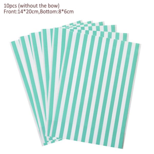 Wedding Favors Cute Bow Tie Stripe Cookie Candy Gift Bags for Candy Biscuits Snack Baking