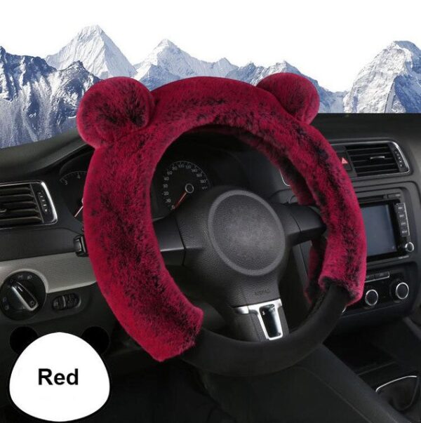 Winter Cartoon Steering Wheel Cover Plush Fur Car Steering Wheel Covers Auto Wheels Case Universal Size 1.jpg 640x640 1