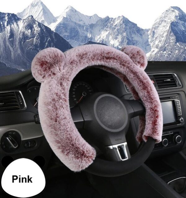 Winter Cartoon Steering Wheel Cover Plush Fur Car Steering Wheel Covers Auto Wheels Case Universal Size 3.jpg 640x640 3