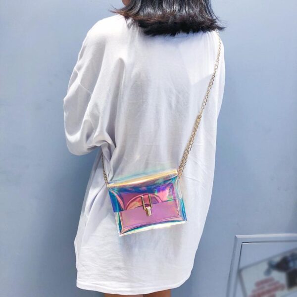 Babaye nga Abaga nga Bag Fashion Laser Transparent Crossbody Bags Messenger Shoulder Beach Bag 2019 Bag-ong Disenyo Abaga 1