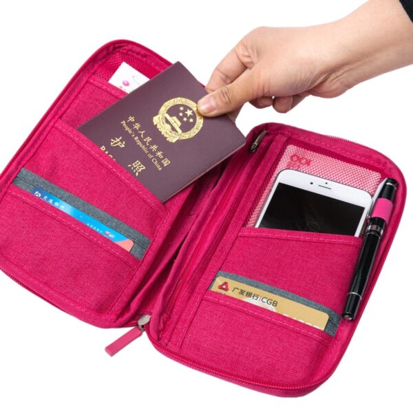 Women Travel Organizer Passport Holder Card Package Credit Card Holder Wallet Document Package Fashion Multi Pockets 4