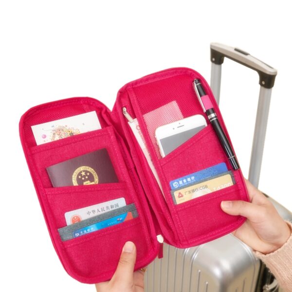 Women Travel Organizer Passport Holder Card Package Credit Card Holder Wallet Document Package Fashion Multi Pockets 5