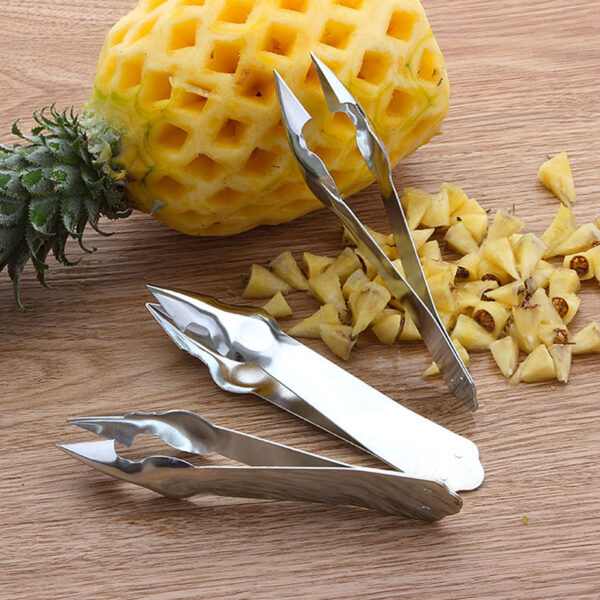 YIBO 1PC Stainless Steel Pineapple Slicer Eye Seed Remover Multifuctional Clip Fruit Vegetable Clip Tool Home 3