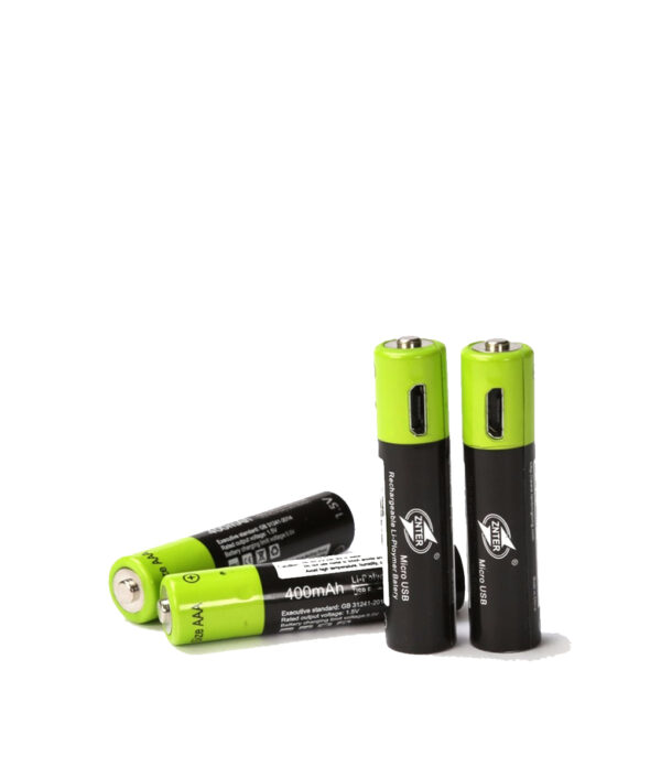 ZNTER 4PCS Mirco USB Rechargeable Battery AAA Battery 400mAh AAA 1 5V Mga Dula nga Remote nga baterya sa controller 1 1